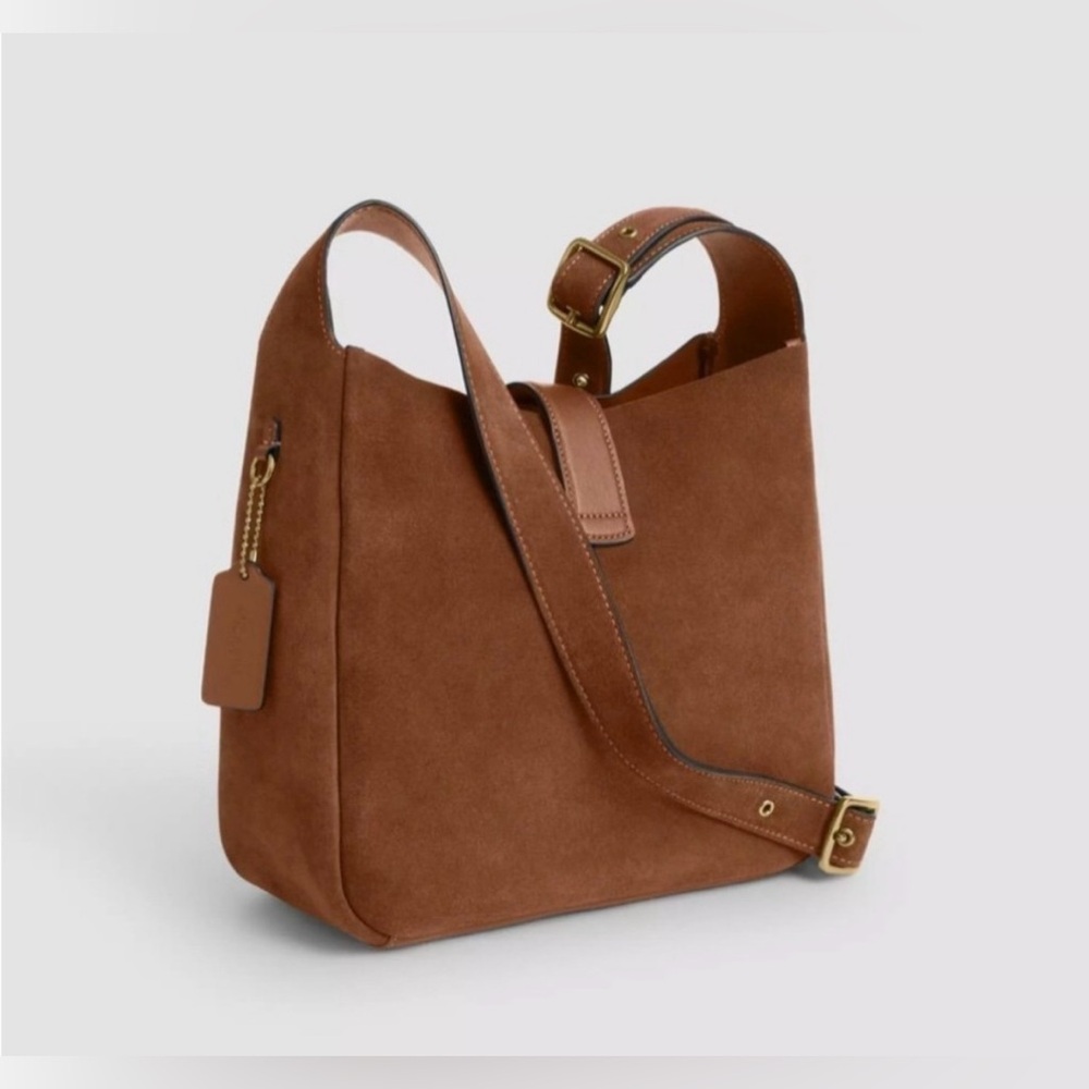 NEW Coach Hadley Convertible Crossbody Bag Suede CW004 Color: Sienna - Picture 8 of 11